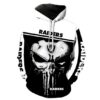 Oakland Raiders Nfl Punisher Skull 3D Hoodie