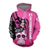 October Girl Skull Fight Like A Girl Breast Cancer Awareness 3D Shirt