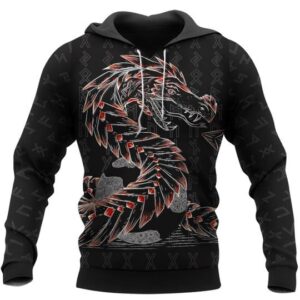 Odin And Jormungandr 3D Hoodie And Shirt