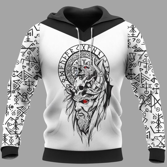 Odin Raven Raven Vegvisir 3D Hoodie And Shirt Odin Raven Raven Vegvisir 3D Hoodie And Shirt