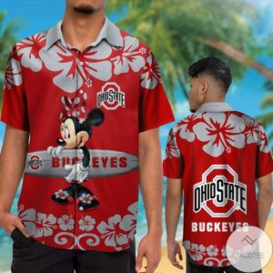 Ohio State Buckeyes & Minnie Mouse Hawaiian Shirt