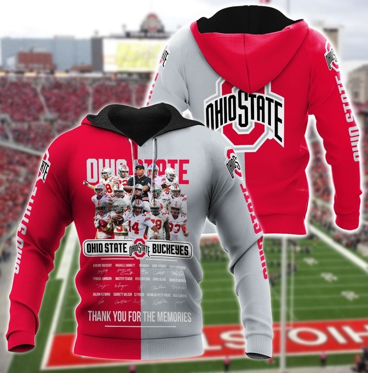 Ohio State Buckeyes Thank For The Memories 3D Hoodie Ohio State Buckeyes Thank For The Memories 3D Hoodie