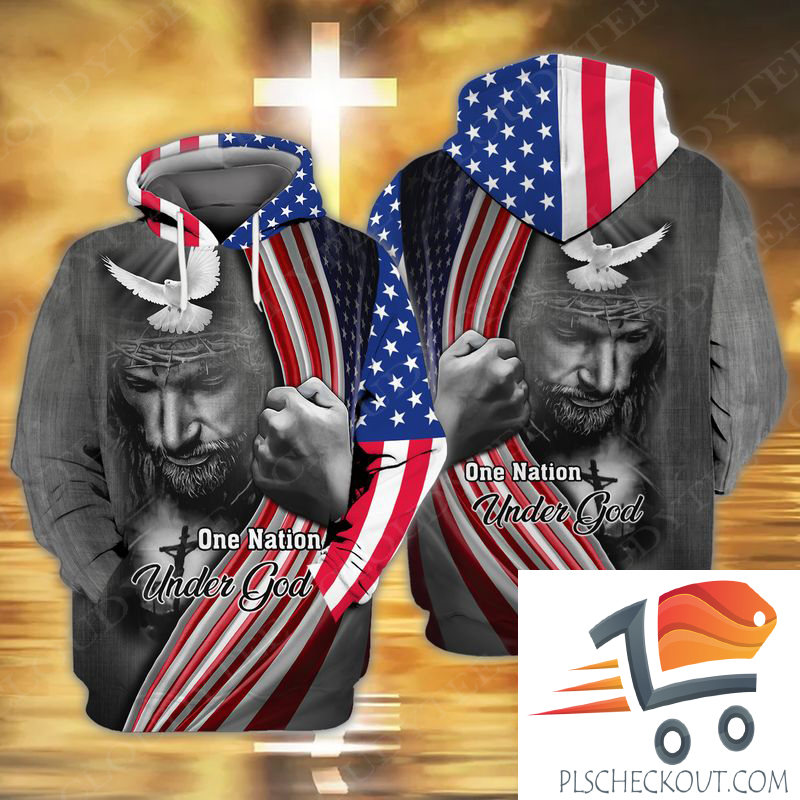 One Nation Under God White Dove 3D Hoodie One Nation Under God White Dove 3D Hoodie