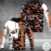 Orange Camouflage Skull Bears 3D Hoodie