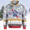 Pabst Blue Ribbon Beer 3D Ugly Christmas Hoodie