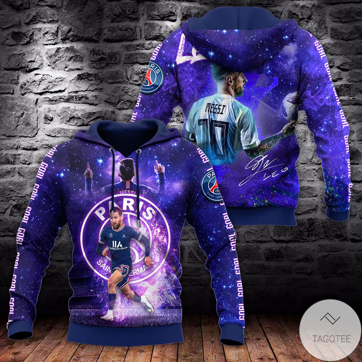 Paris St Germain Lionel Messi Galaxy 3D Hoodie Paris St Germain Lionel Messi Galaxy 3D Hoodie