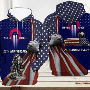 Patriot Firefighter Never Forget 20Th Anniversary 3D Hoodie And Shirt