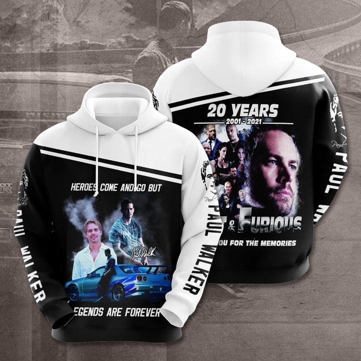 Paul Walker 20 Years Legend Are Forever 3D All Over Print Hoodie Paul Walker 20 Years Legend Are Forever 3D All Over Print Hoodie