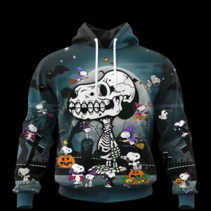 Peanuts Snoopy Halloween Skeleton 3D Hoodie
