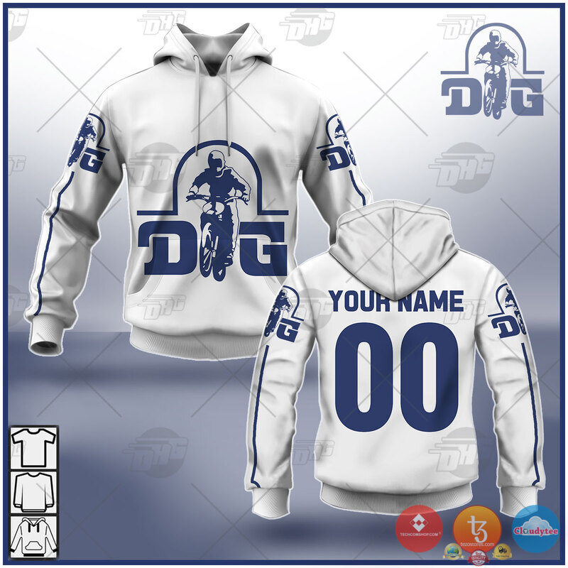 Personalize Bmx Dg Racing Team White 3D Shirt Personalize Bmx Dg Racing Team White 3D Shirt