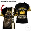 Personalized A King Was Born In April Black Man All Over Print Hoodie