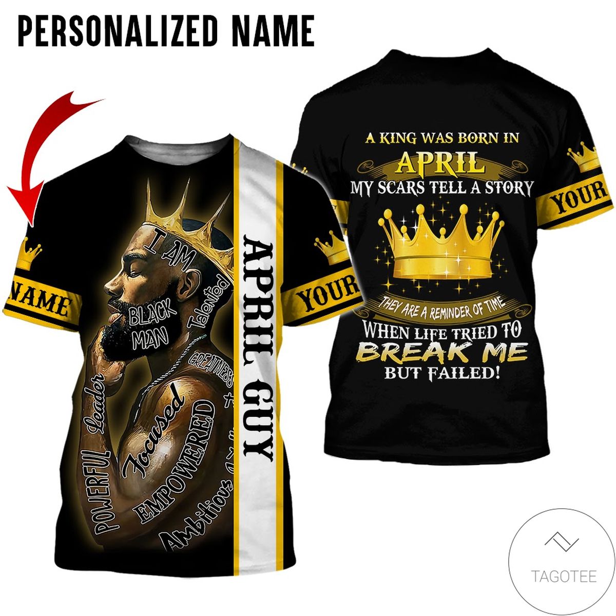 Personalized A King Was Born In April Black Man All Over Print Hoodie Personalized A King Was Born In April Black Man All Over Print Hoodie