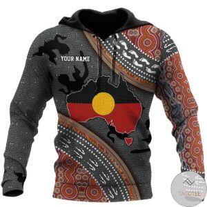 Personalized  Aboriginal Dots Zip Pattern 3D Hoodie
