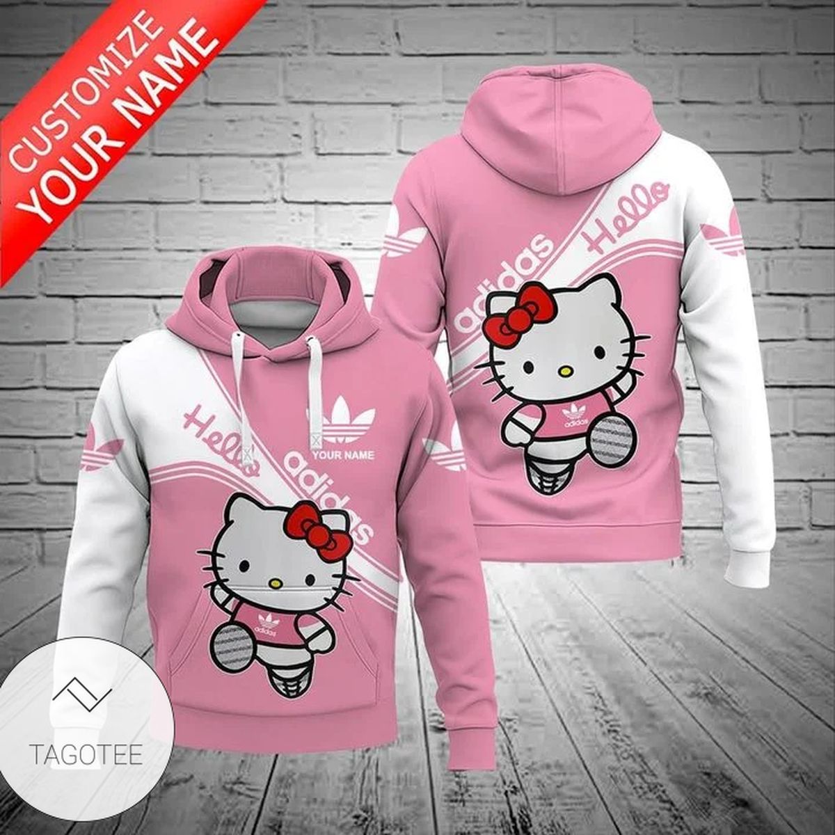 Personalized Adidas Hello Kitty Hoodie Personalized Adidas Hello Kitty Hoodie