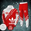 Personalized Adidas Red And White Hoodie And Pants