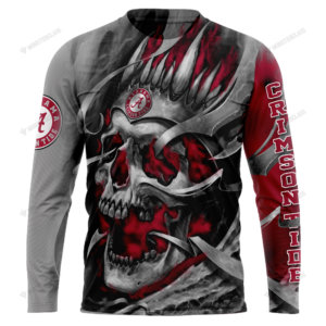 Personalized Alabama Crimson Tide Skull Custom 3D Shirt