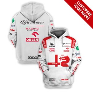 Personalized Alfa Romeo Racing F1 Custom Name 3D Full Printing Hoodie