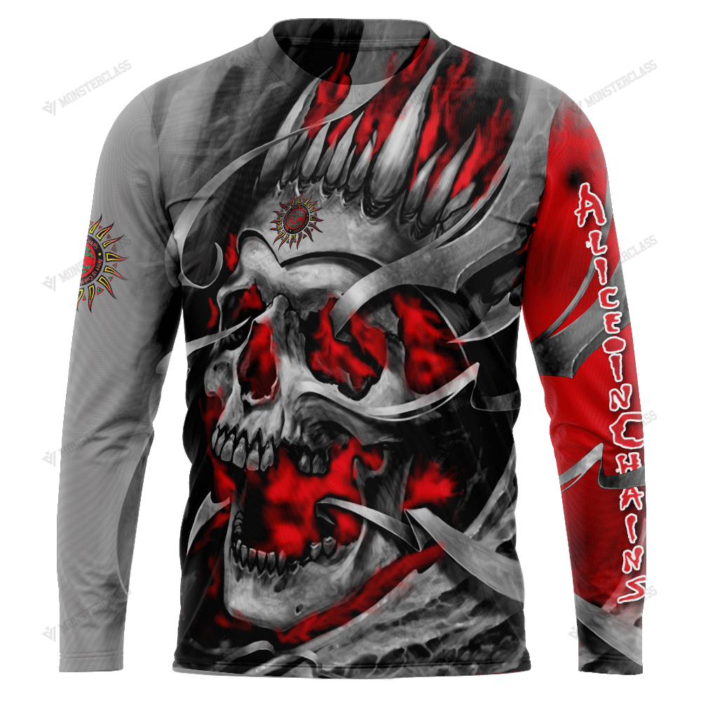 Personalized Alice In Chains Skull Custom 3D Shirt Personalized Alice In Chains Skull Custom 3D Shirt