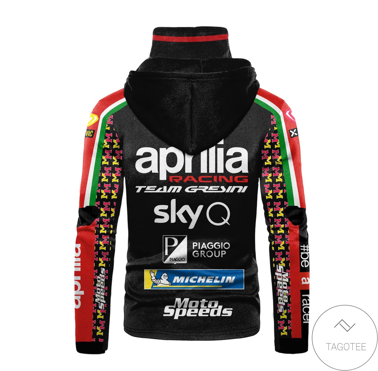 Personalized Aprilia Racing Branded Mask Hoodie Personalized Aprilia Racing Branded Mask Hoodie