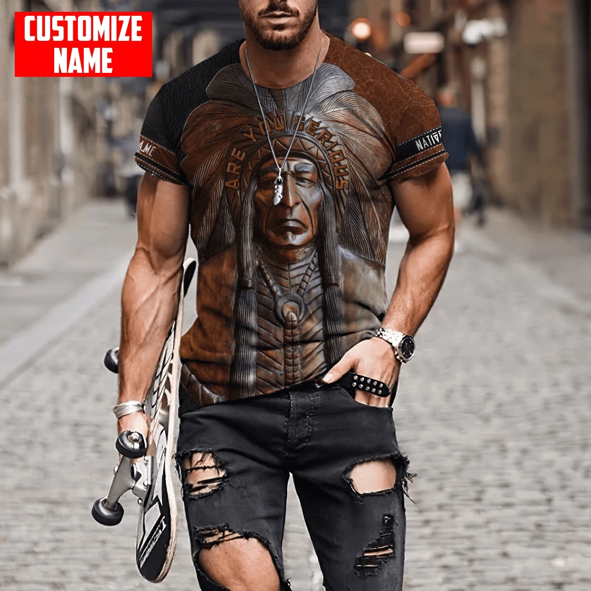 Personalized Are You Serious Chief Native Pride 3D Shirt Personalized Are You Serious Chief Native Pride 3D Shirt
