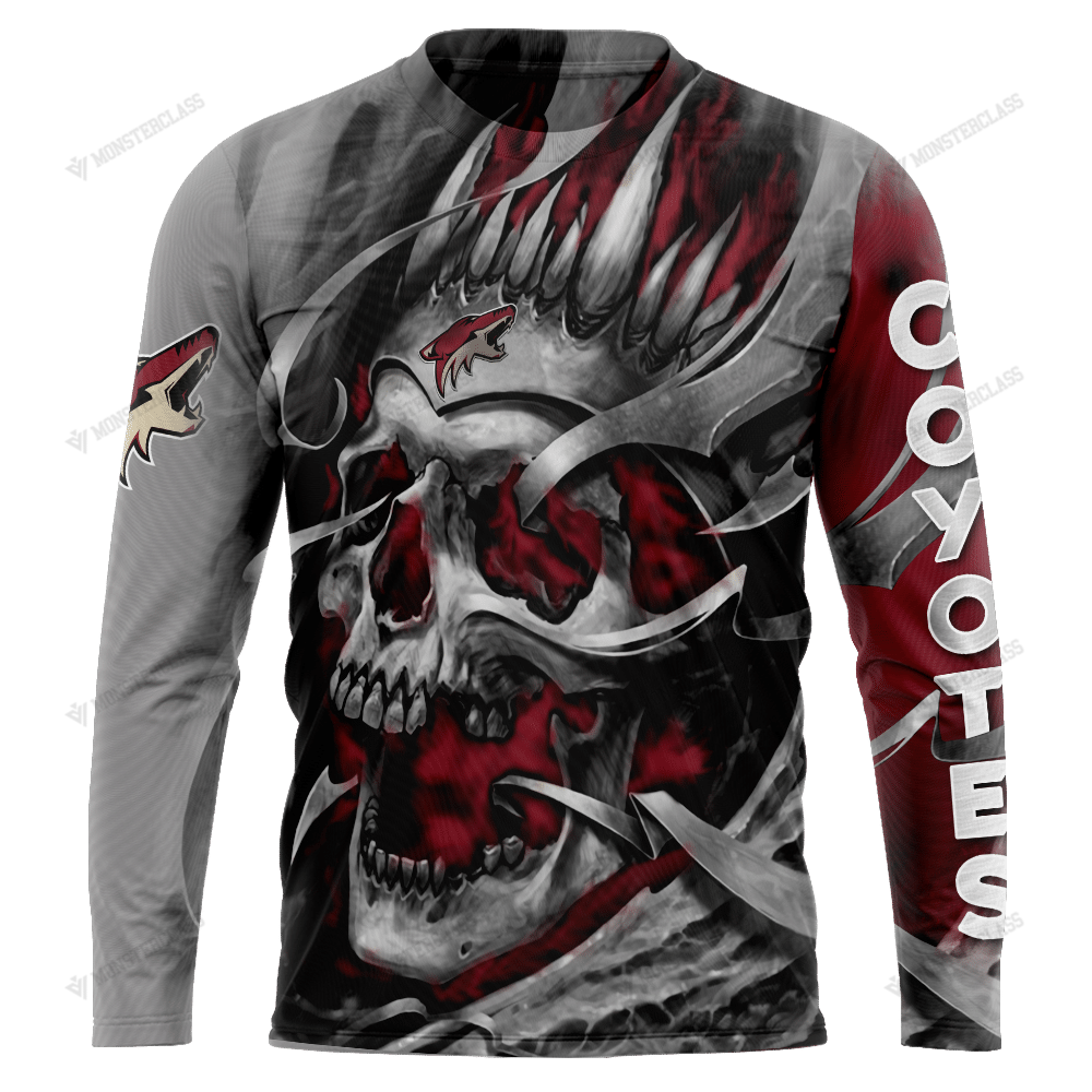 Personalized Arizona Coyotes Custom Skull Jersey Hoodie Personalized Arizona Coyotes Custom Skull Jersey Hoodie