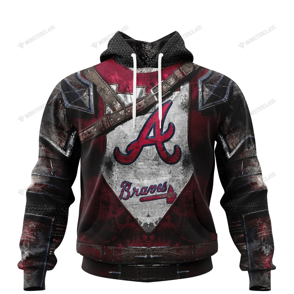 Personalized Atlanta Braves Custom 3D Warriors Jerseys Hoodie Personalized Atlanta Braves Custom 3D Warriors Jerseys Hoodie