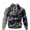 Personalized Baltimore Ravens Custom Skull Jersey Hoodie