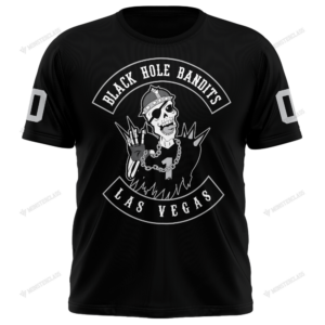 Personalized Black Hole Bandits Las Vegas Skeleton Custom 3D Shirt