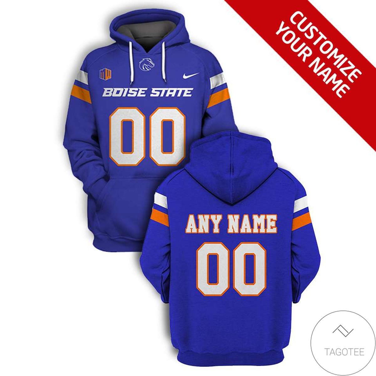 Personalized Boise State Broncos Branded Team Unisex 3D Hoodie Personalized Boise State Broncos Branded Team Unisex 3D Hoodie