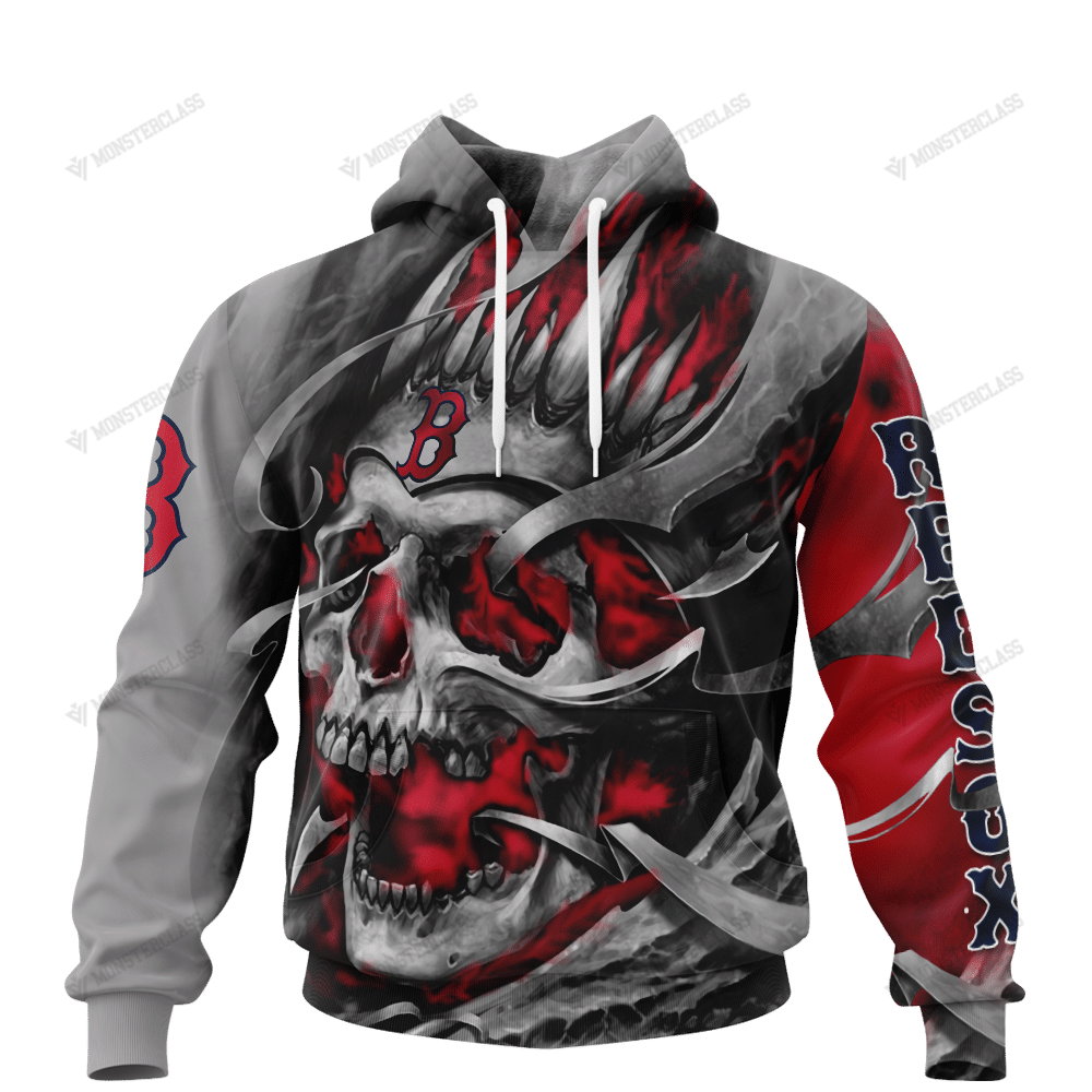 Personalized Boston Red Sox Custom Skull Jersey Hoodie Personalized Boston Red Sox Custom Skull Jersey Hoodie