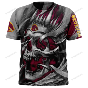 Personalized Brisbane Broncos Custom Skull Jersey Hoodie