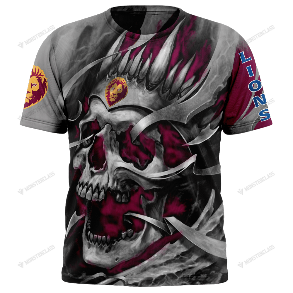 Personalized Brisbane Lions Custom Skull Jersey Hoodie Personalized Brisbane Lions Custom Skull Jersey Hoodie