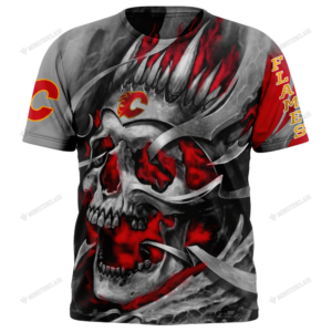 Personalized Calgary Flames Custom Skull Jersey Hoodie