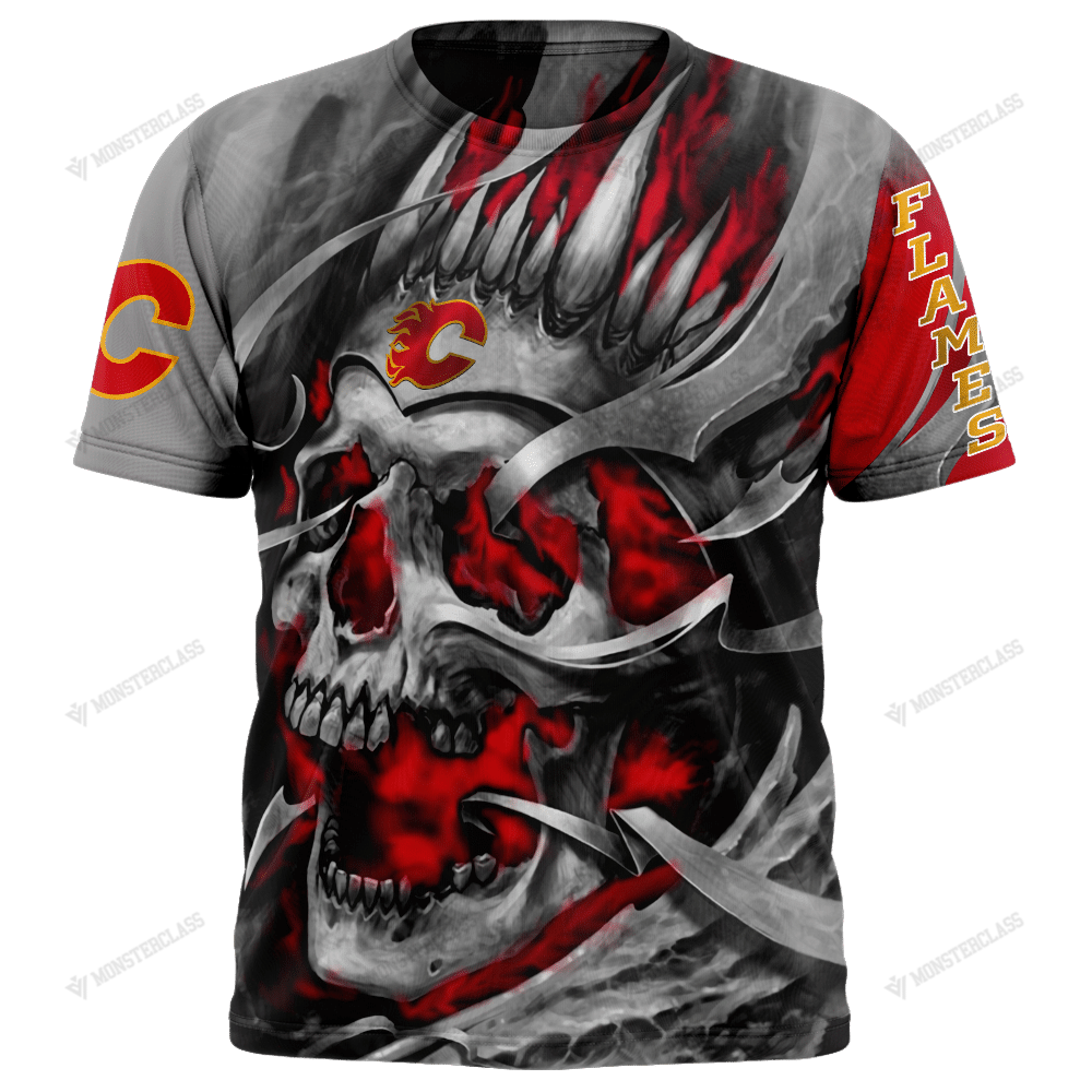 Personalized Calgary Flames Custom Skull Jersey Hoodie Personalized Calgary Flames Custom Skull Jersey Hoodie