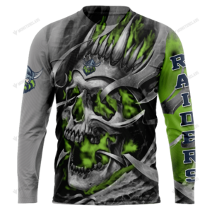 Personalized Canberra Raiders Custom Skull Jersey Hoodie