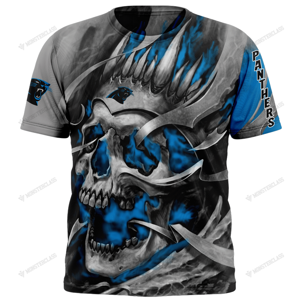Personalized Carolina Panthers Custom Skull Jersey Hoodie Personalized Carolina Panthers Custom Skull Jersey Hoodie