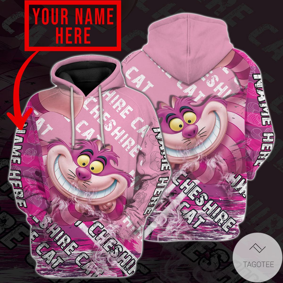 Personalized Cheshire Cat Alice In Wonderland Hoodie Personalized Cheshire Cat Alice In Wonderland Hoodie