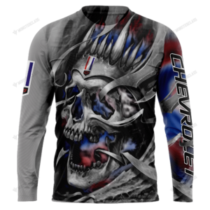 Personalized Chevrolet Muscle Cars Custom Skull Jersey Hoodie