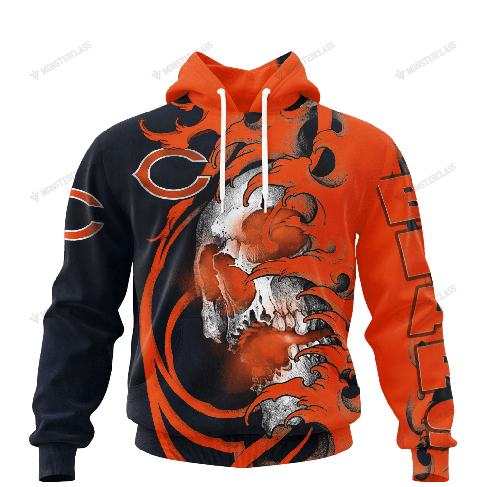 Personalized Chicago Bears Japanese Style Skull Custom Jersey 3D Shirt Personalized Chicago Bears Japanese Style Skull Custom Jersey 3D Shirt