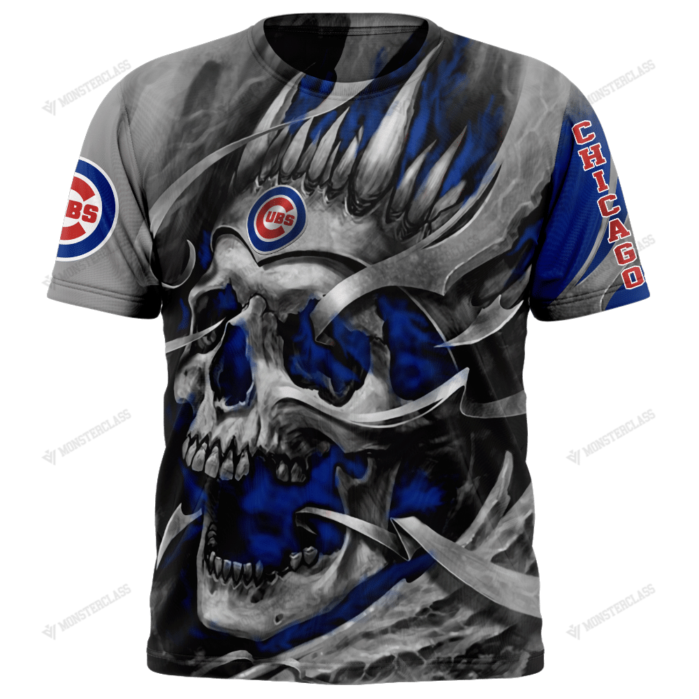 Personalized Chicago Cubs Custom Skull Jersey Hoodie Personalized Chicago Cubs Custom Skull Jersey Hoodie
