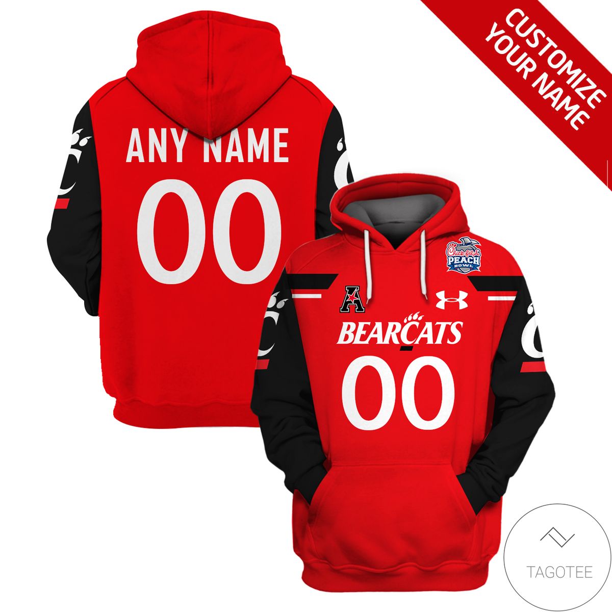 Personalized Cincinnati Bearcats Football Hoodie Personalized Cincinnati Bearcats Football Hoodie