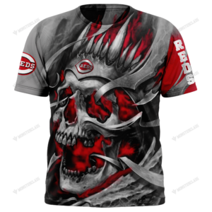 Personalized Cincinnati Reds Custom Skull Jersey Hoodie