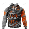 Personalized Clemson Tigers Custom Skull Jersey Hoodie