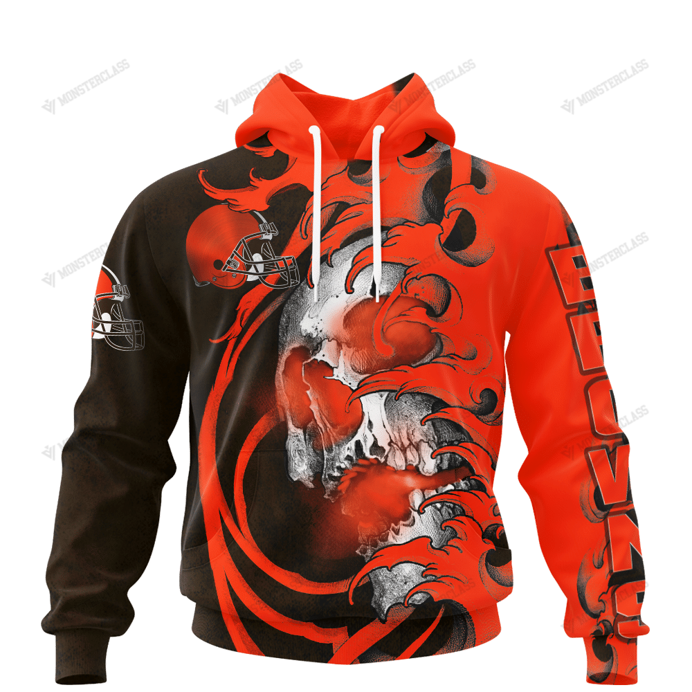 Personalized Cleveland Browns Japanese Style Skull Custom Jersey 3D Shirt Personalized Cleveland Browns Japanese Style Skull Custom Jersey 3D Shirt