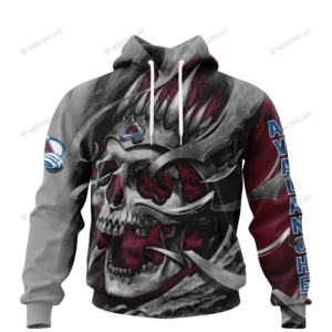 Personalized Colorado Avalanche Custom Skull Jersey Hoodie