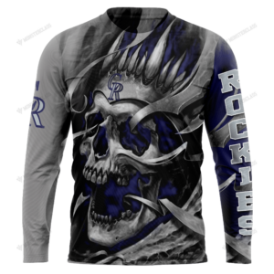 Personalized Colorado Rockies Custom Skull Jersey Hoodie