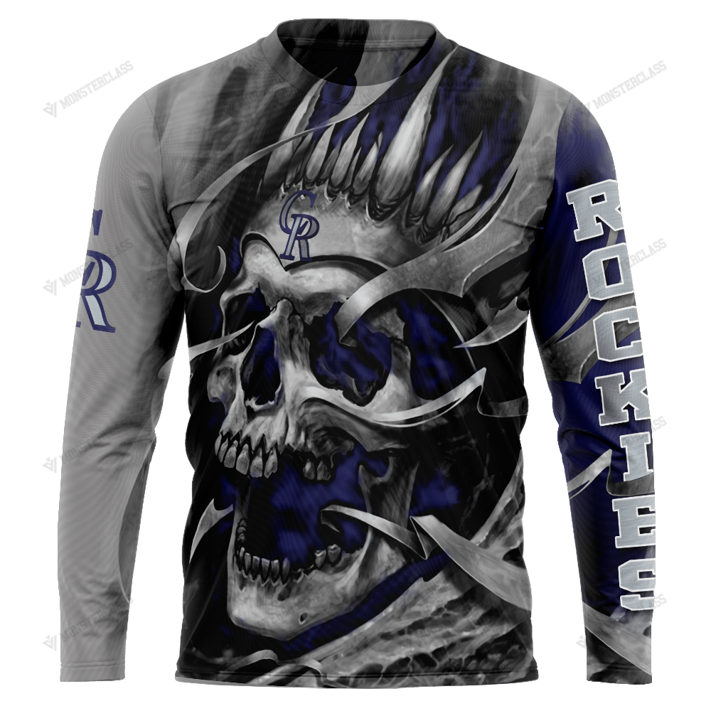 Personalized Colorado Rockies Custom Skull Jersey Hoodie Personalized Colorado Rockies Custom Skull Jersey Hoodie