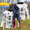 Personalized Custom Name Disc Golf American Flag 3D Hoodie
