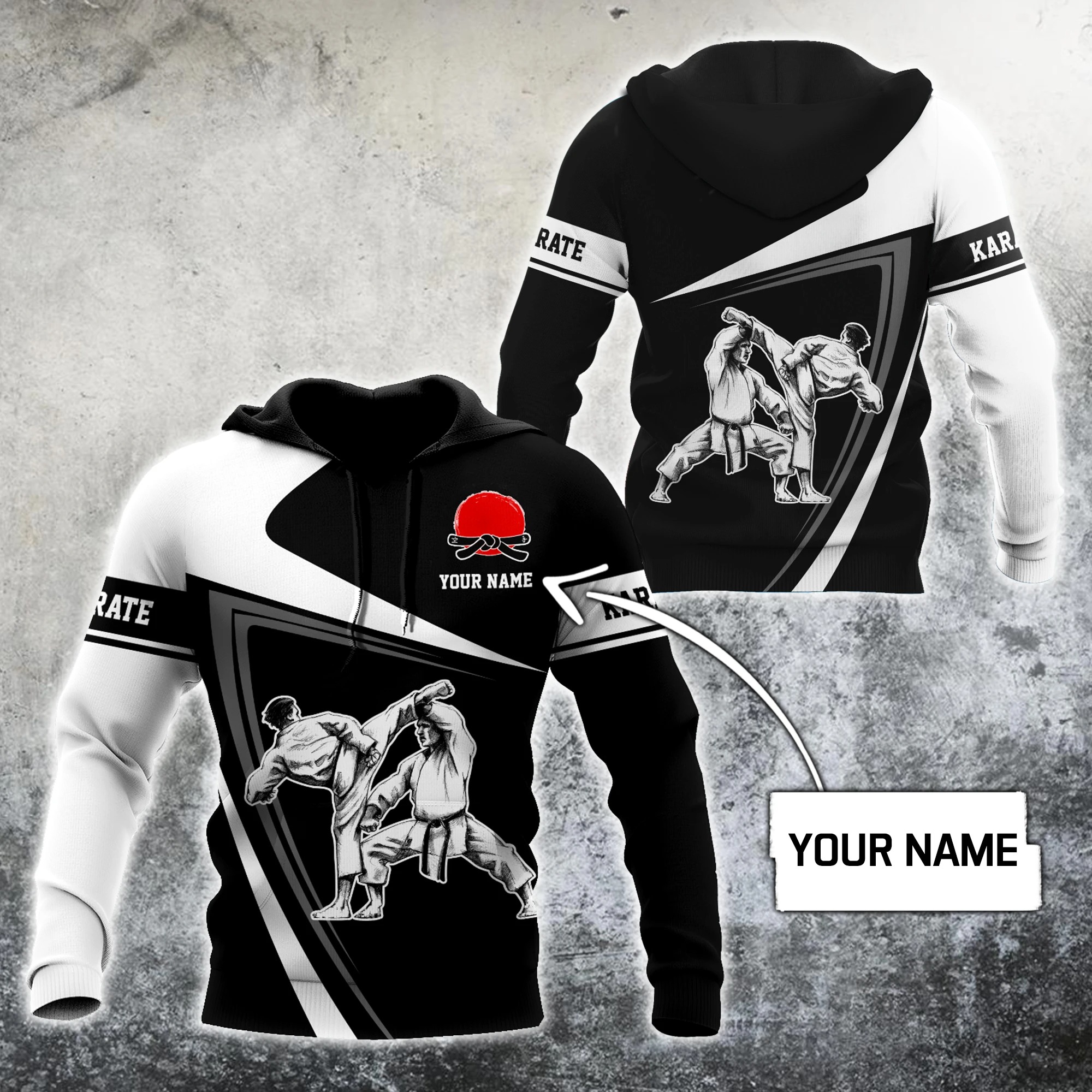 Personalized Custom Name Karate 3D All Over Printed Hoodie Personalized Custom Name Karate 3D All Over Printed Hoodie