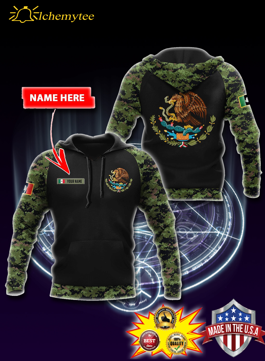 Personalized Custom Name Mexico Coat Of Arms 3D All Over Printed Hoodie Personalized Custom Name Mexico Coat Of Arms 3D All Over Printed Hoodie